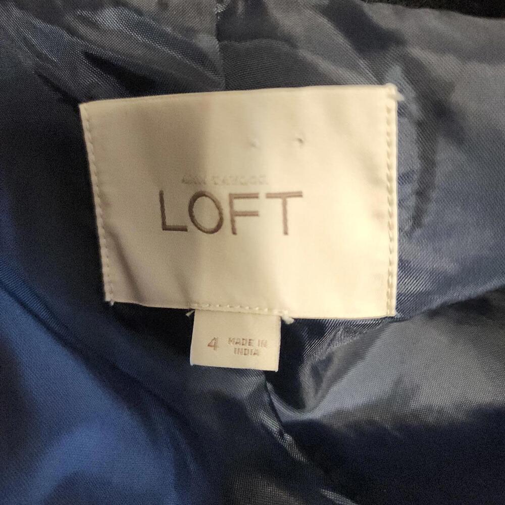 NWOT Loft sequin navy blazer jacket extra buttons attached 4 BBB5 - Picture 7 of 8